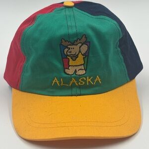 VTG A.C.E. Alaska Toddler Hat - Multi-Color Colorblock Moose Cap